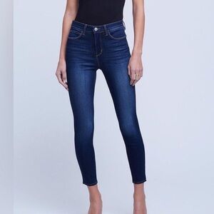 L’angence Margot Skinny Cropped Highrise Jeans In Baltic Blue size 27